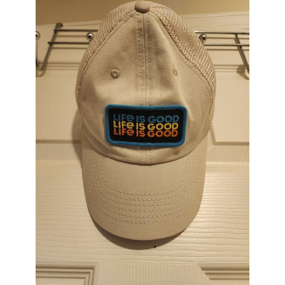 Life is Good A Soft Mesh Back Cap One Size Adjustable Back